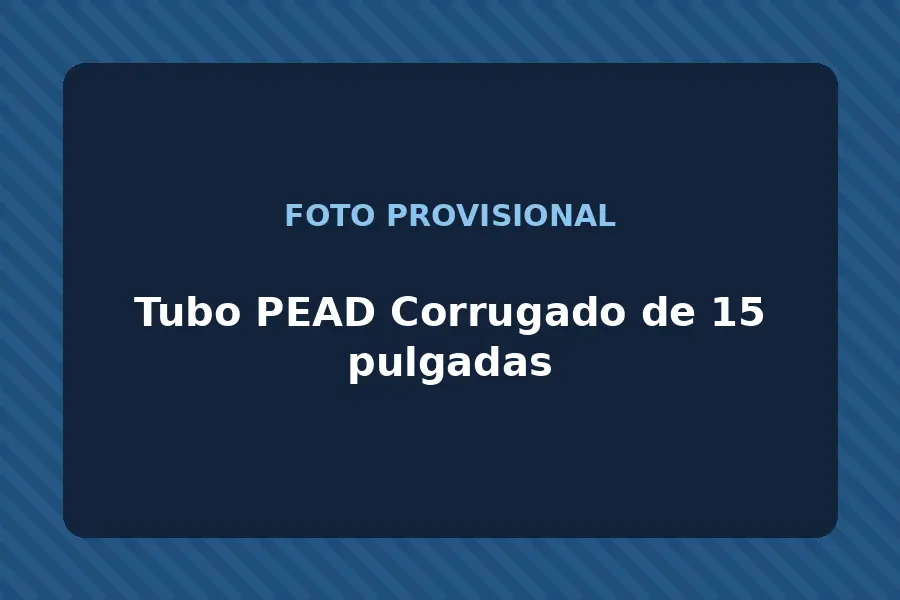 Tubo PEAD corrugado de 15 pulgadas para drenaje