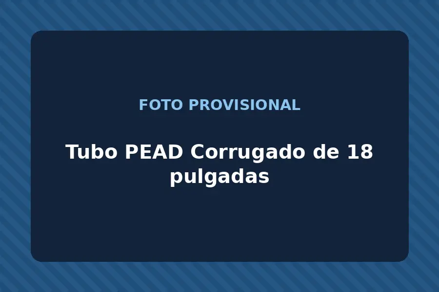 Tubo PEAD Corrugado de 18 Pulgadas