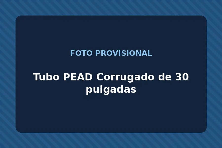 Tubo PEAD corrugado de 30 pulgadas para drenaje