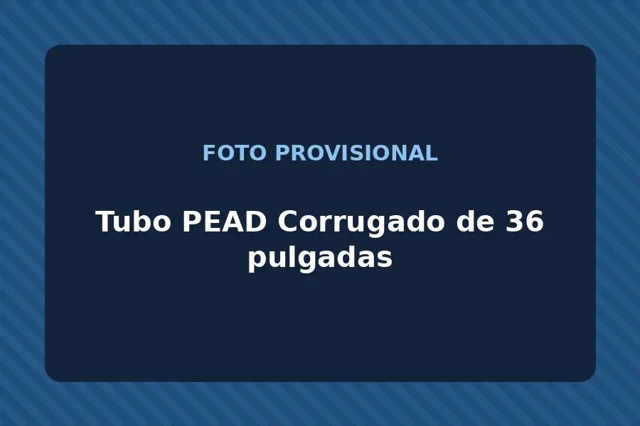 Tubo PEAD corrugado de 36 pulgadas para drenaje