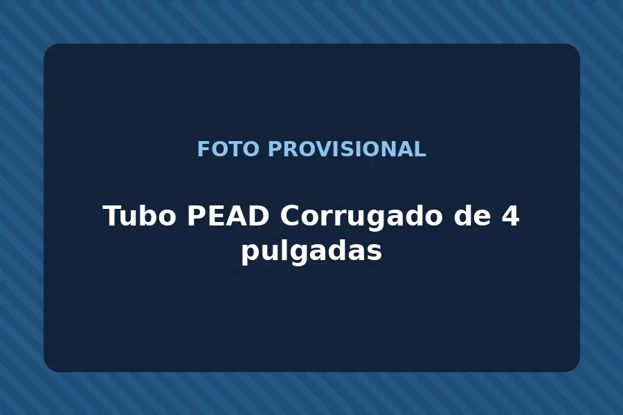 Tubo PEAD corrugado de 4 pulgadas para drenaje