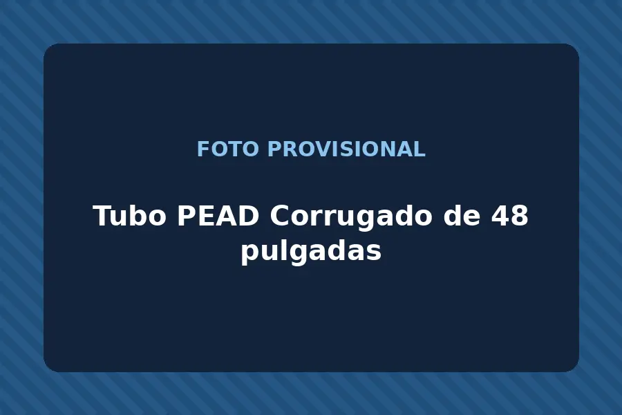 Tubo PEAD corrugado de 48 pulgadas para drenaje