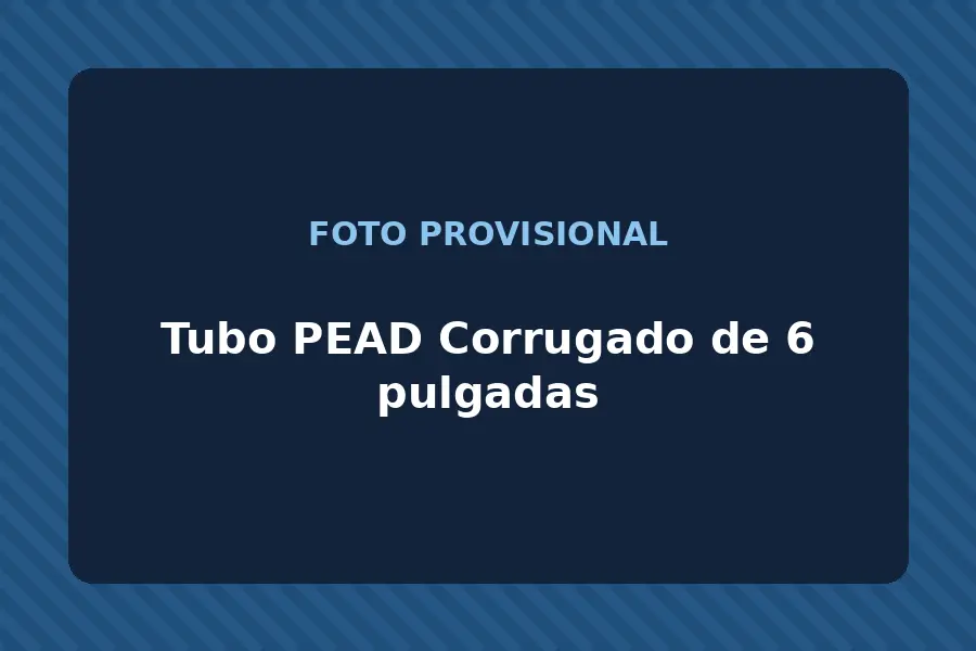 Tubo PEAD corrugado de 6 pulgadas para drenaje