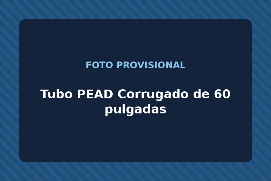Tubo PEAD corrugado de 60 pulgadas para drenaje