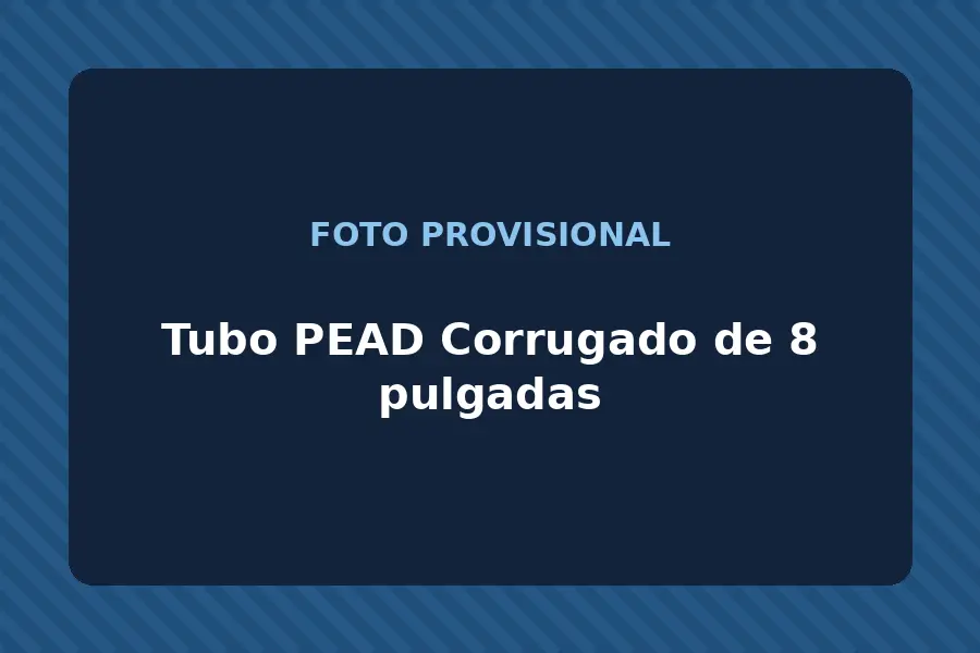 Tubo PEAD corrugado de 8 pulgadas para drenaje